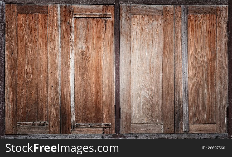 Thai old wooden window