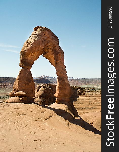 Arches national parck,utah,USA-august 9,2012:view of the delicate arch. Arches national parck,utah,USA-august 9,2012:view of the delicate arch