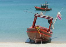 Two Small Fishing Boats Stock Image