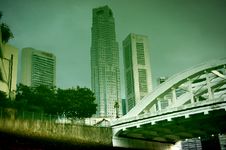 Modern Building And Bridge Stock Image