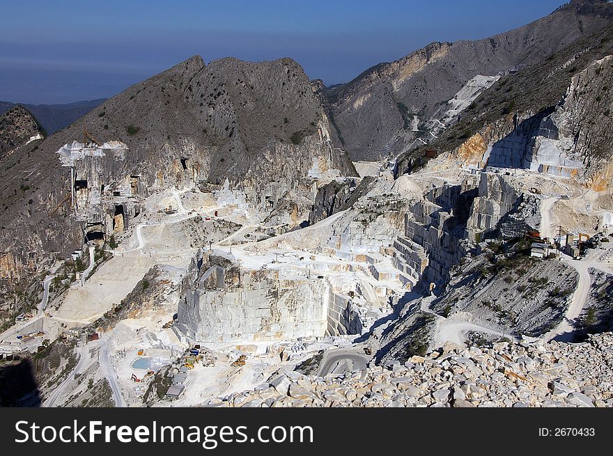 Carrara tuscany italy Marble cave fantiscritti