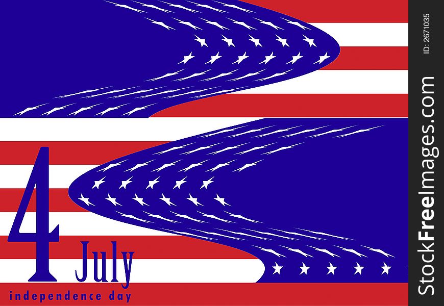 4 July, Independece Day, Abstract Flag Background...