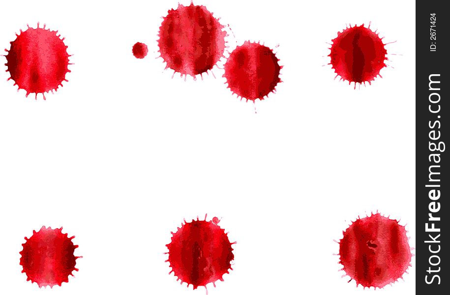 6 detailed Vector Blood Splats. 6 detailed Vector Blood Splats