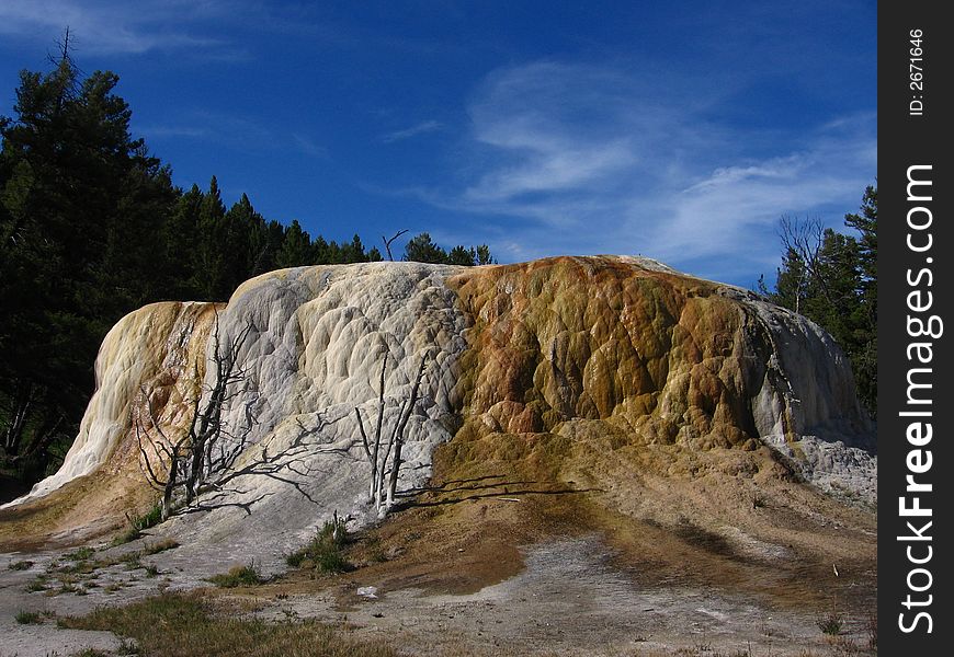 A hot spring at Mammoth Hot Springs, Yellowstone National Park