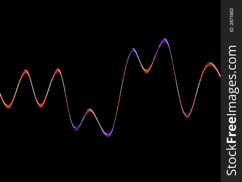 A image of a simple oscillation soundwave. A image of a simple oscillation soundwave.