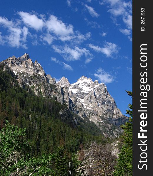 The Teton Range in Northwest Wyoming