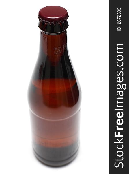 A Bottle of Bitter Ale  on white background. A Bottle of Bitter Ale  on white background