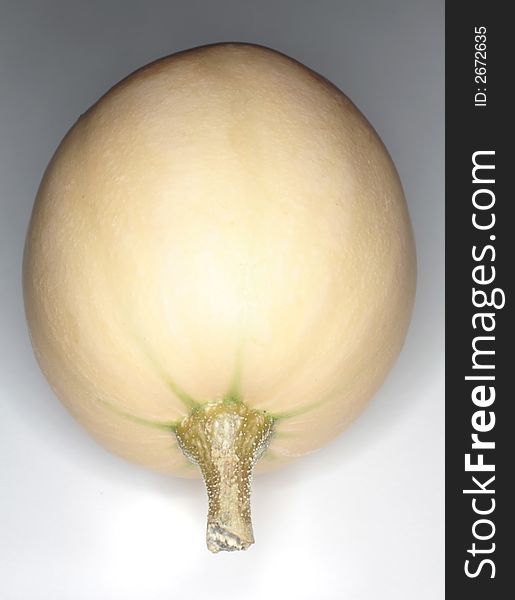 Uncooked fresh squash gourd on white background. Uncooked fresh squash gourd on white background