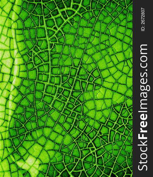 Cracked Glass Texture In Green