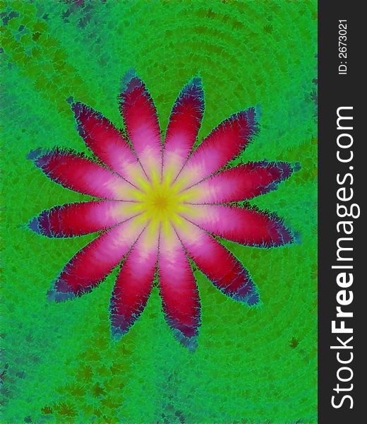 Big Psychedelic Flower Pattern