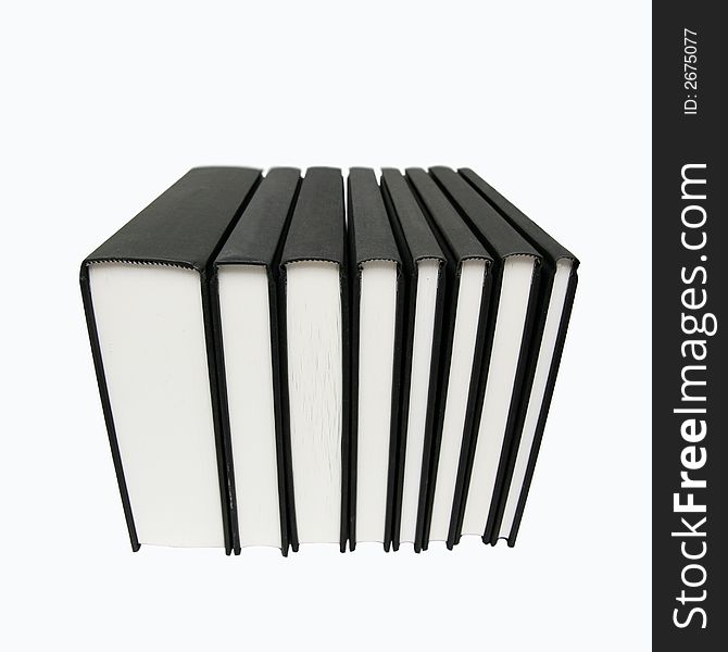 Books on a white background