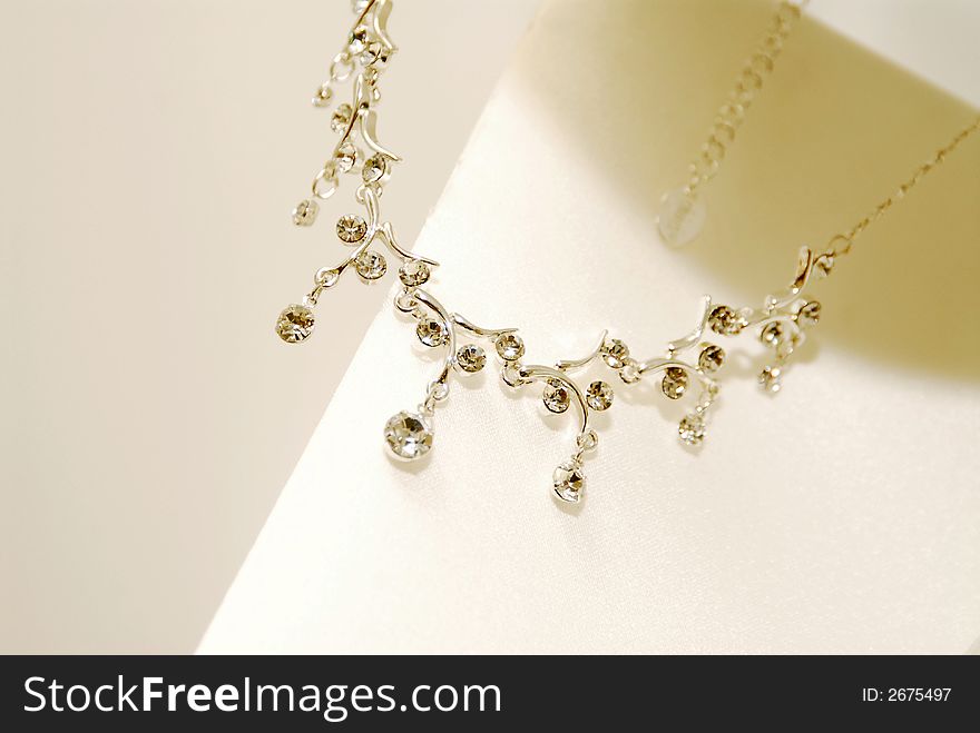 The brides necklace for the wedding