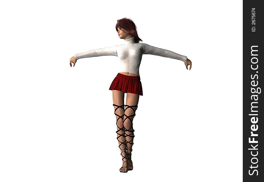 3D HD Female Rendering