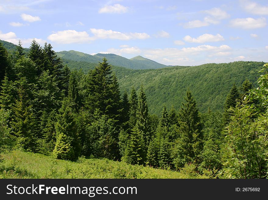 Carpathian mountains landscape views at summer time. Carpathian mountains landscape views at summer time