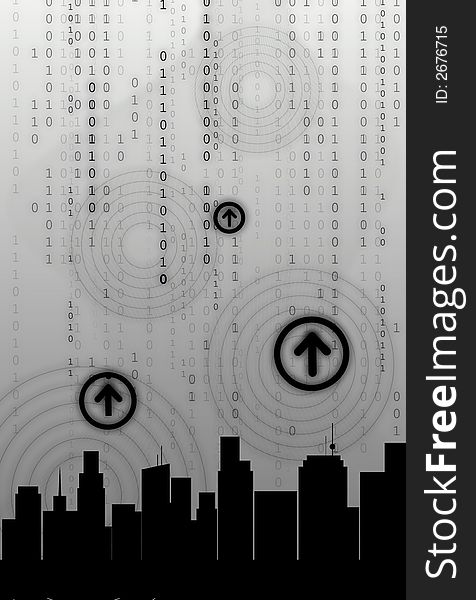 Abstract modern graphic binary code. Abstract modern graphic binary code