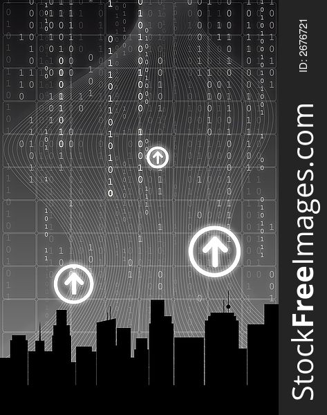 Abstract modern graphic  binary code. Abstract modern graphic  binary code