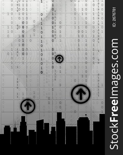 Abstract modern graphic  binary code. Abstract modern graphic  binary code