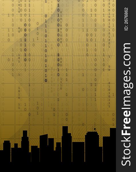 Abstract modern graphic binary code. Abstract modern graphic binary code