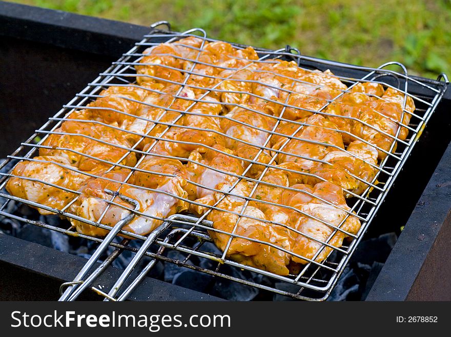 Appetizing Barbecue on the grill