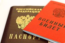 Military Ticket And Passport Royalty Free Stock Photography Military Ticket And Passport Royalty Free Stock Photography