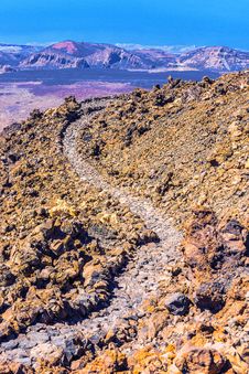 Landscape Route On Mount Teide Stock Image Landscape Route On Mount Teide Stock Image