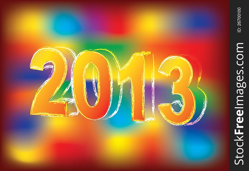 Abstract New Year 2013 background vector illustration