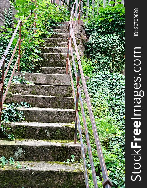 Stairway on the castle of Heidelberg. Stairway on the castle of Heidelberg.