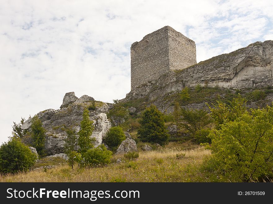 Old ruins - castle in the Jura region, Poland, Silesia. Old ruins - castle in the Jura region, Poland, Silesia.