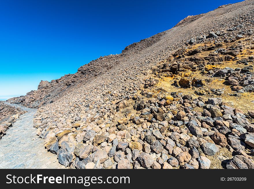 Landscape route on Mount Teide, Spain, Tenerife