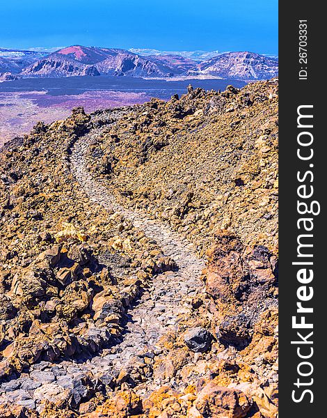Landscape route on Mount Teide