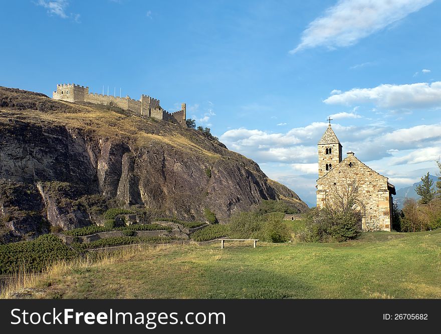 Chapel near the castle Tourbillon, Sion , Switzerl