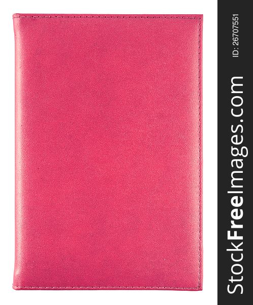 Red Leather Notebook Isolated