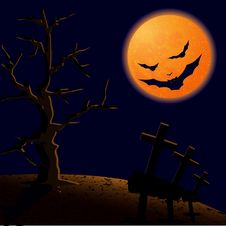 On Halloween Night. Royalty Free Stock Image