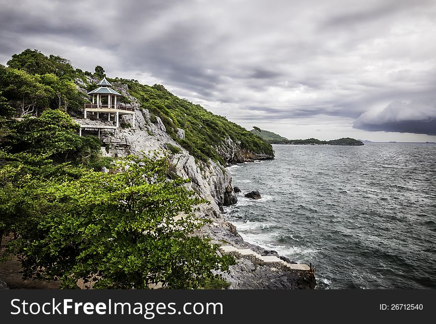 Nature Bay blue sky in srichang island