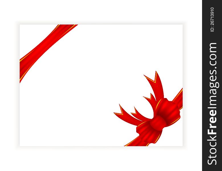 Red ribbon isolated on white background. Red ribbon isolated on white background
