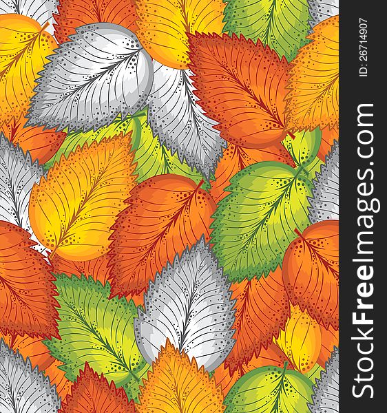 Vector seamless leaves background to create beautiful designs