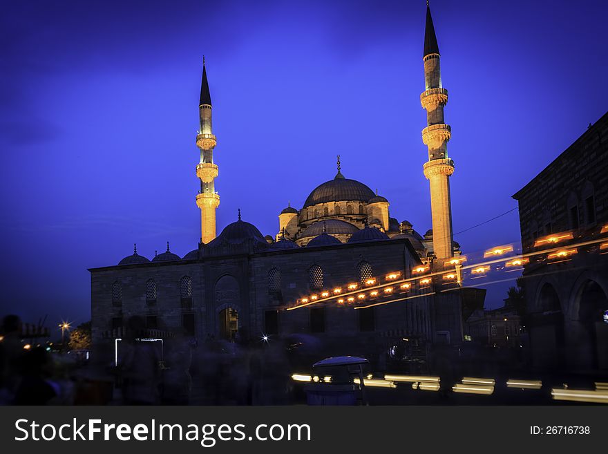 Evening mosque in Istanbul