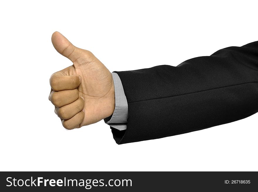 Man give ok sign isolated over white background