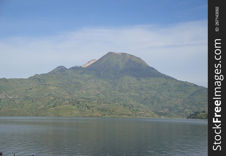 Talang Mountain View From Lake Diatas, Solok, West Sumatra