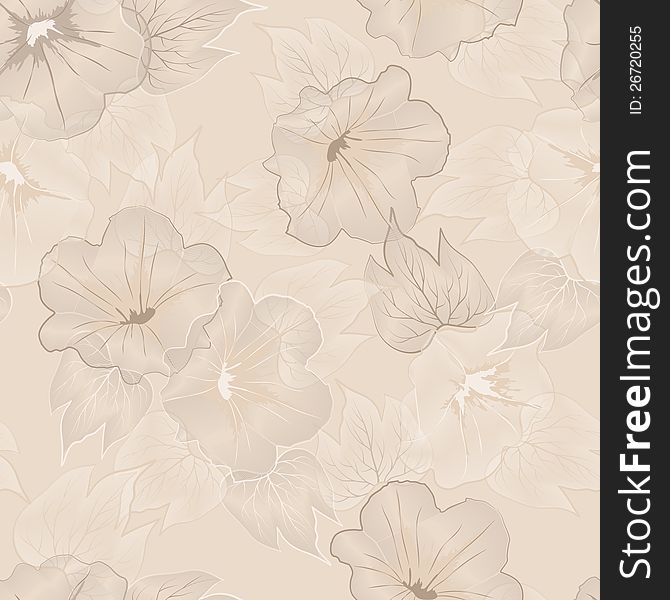 Abstract elegant vector floral seamless pattern