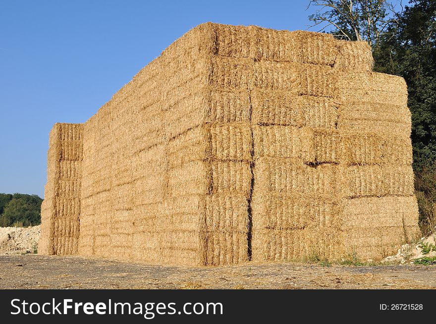 Bales Stacked On Each Other