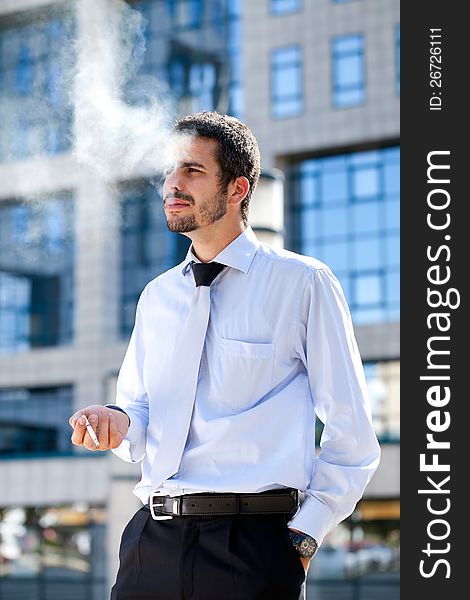 Businessman Smoking