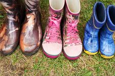 Child And Adult Wellington Boots Stock Photography Child And Adult Wellington Boots Stock Photography