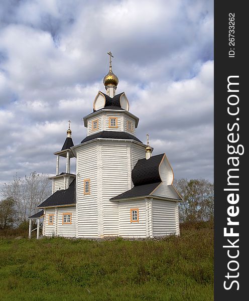 Wooden church of the Assumption of the Blessed Virgin in the village Kishleevo, Vladimir Region, Russia. Wooden church of the Assumption of the Blessed Virgin in the village Kishleevo, Vladimir Region, Russia