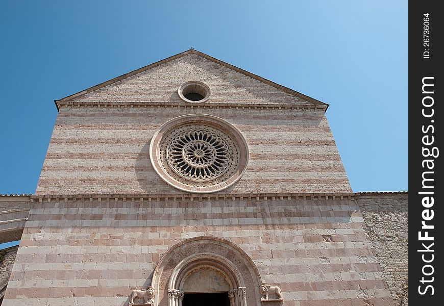Assisi-Basilica of Santa Chiara. Assisi-Basilica of Santa Chiara