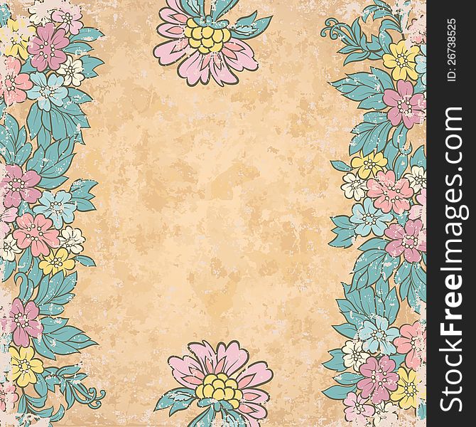 Floral retro background. Invitation to the wedding or announcements. Floral retro background. Invitation to the wedding or announcements.