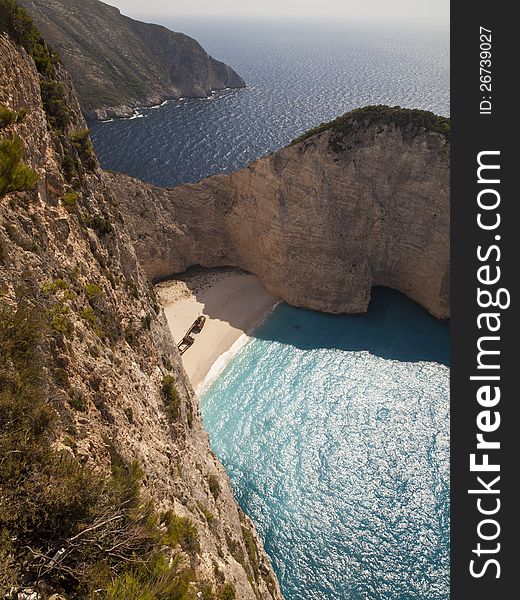 Zakynthos island in Greece with most typical beach spot. Zakynthos island in Greece with most typical beach spot