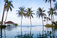 Swimming Pool Overlooking The Sea. Stock Photos Swimming Pool Overlooking The Sea. Stock Photos