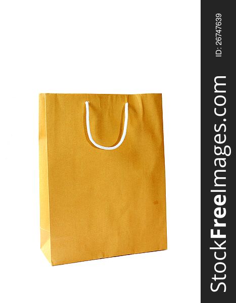 Shopping bag made from recycled paper. Shopping bag made from recycled paper.