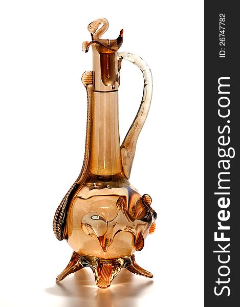 Photography decanter on white background